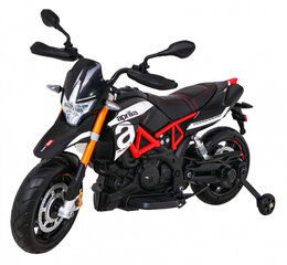 Vienvietis vaikiškas motociklas Aprilia, juodas kaina ir informacija | Elektromobiliai vaikams | pigu.lt