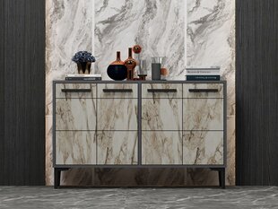 TV stalas Stria - Anthracite, Marble kaina ir informacija | TV staliukai | pigu.lt