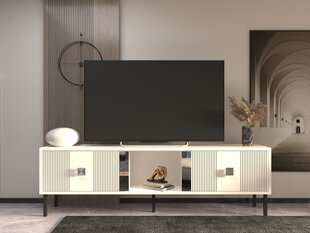 TV stalas Portes - White, Silver цена и информация | Тумбы под телевизор | pigu.lt