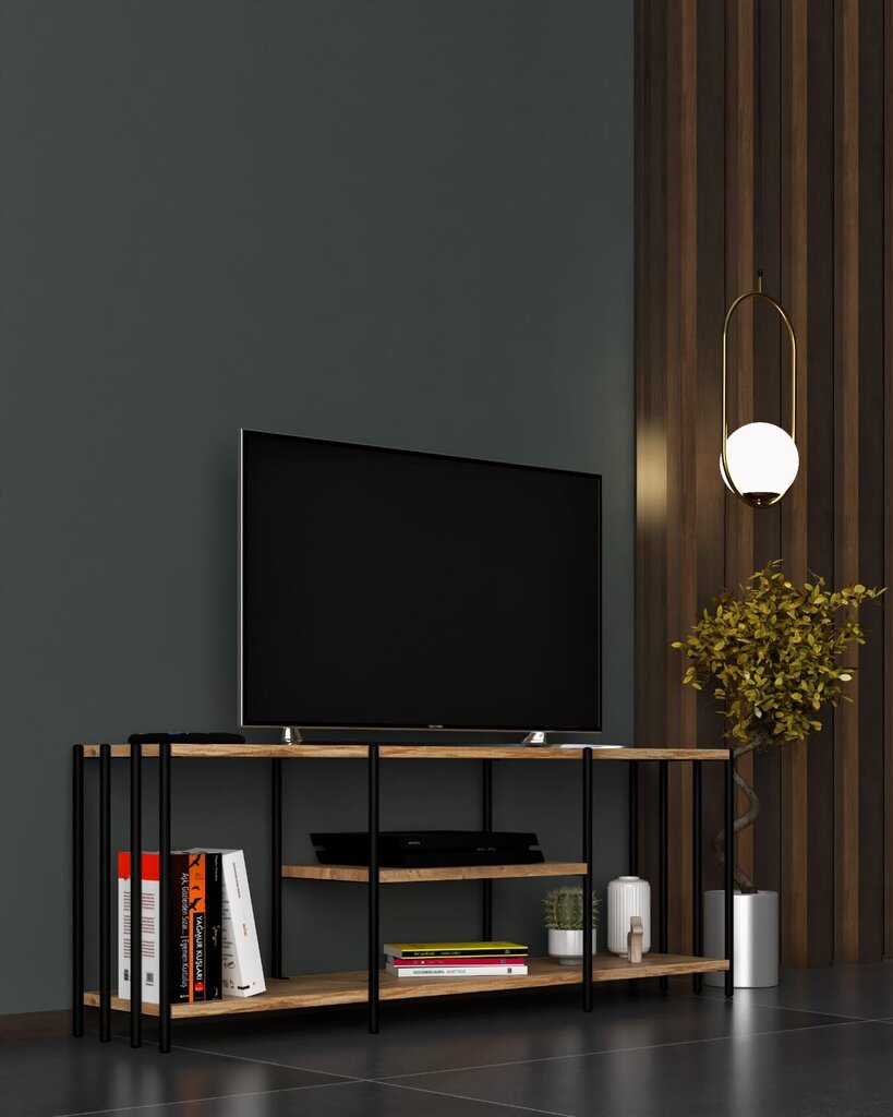 TV staliukas Kalune Design Nina, rudas/juodas kaina ir informacija | TV staliukai | pigu.lt