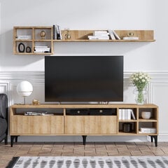2-ių dalių svetainės baldų komplektas Kalune Design Debbie, rudas kaina ir informacija | Sekcijos | pigu.lt