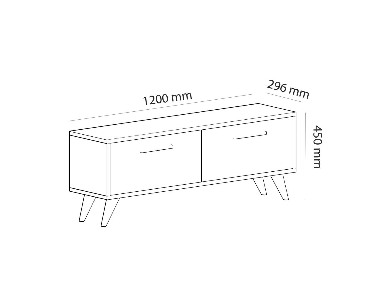 TV staliukas Kalune Design Melisa, baltas kaina ir informacija | TV staliukai | pigu.lt