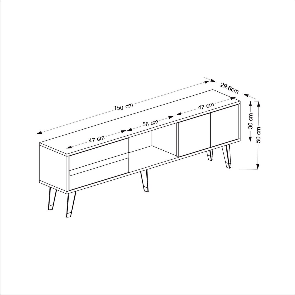 TV stalas Vania Fireplace - White, Silver цена и информация | TV staliukai | pigu.lt