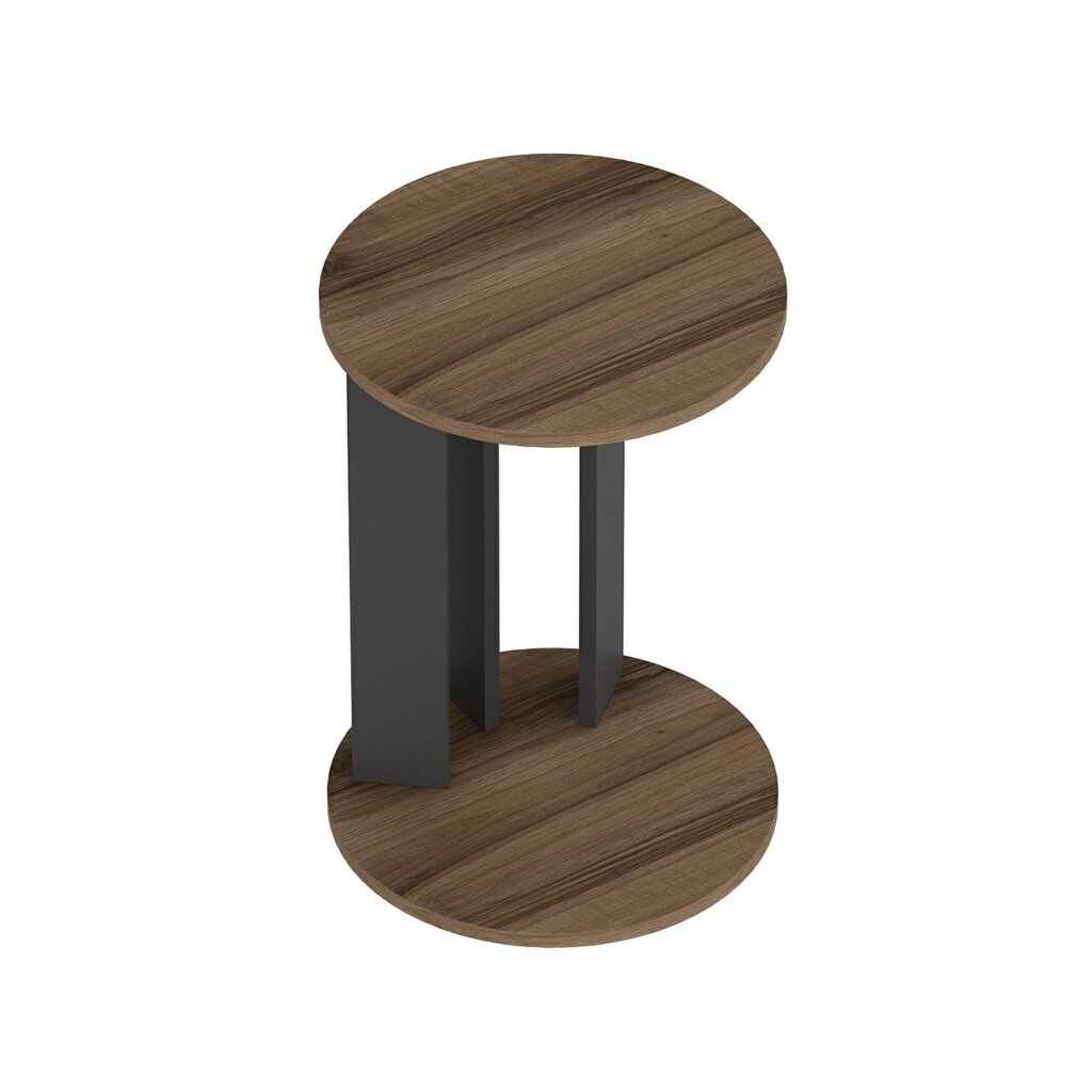 Šoninis staliukas Kalune Design Ema, rudas/pilkas kaina ir informacija | Kavos staliukai | pigu.lt