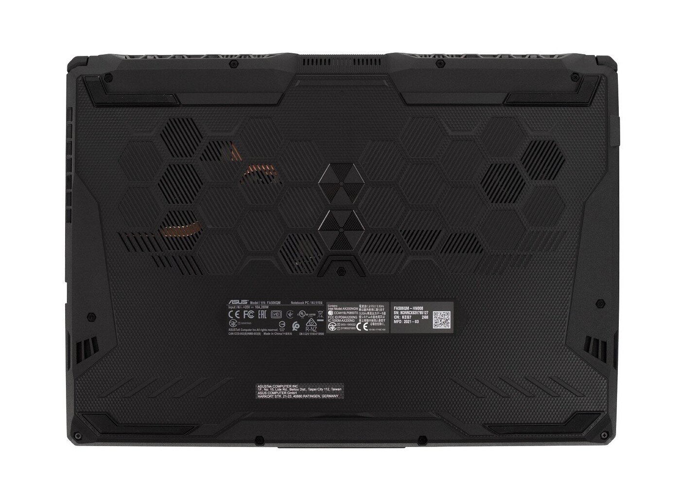 Asus TUF Gaming A15 FA506NC-HN001W (90NR0JF7-M001T0) kaina ir informacija | Nešiojami kompiuteriai | pigu.lt