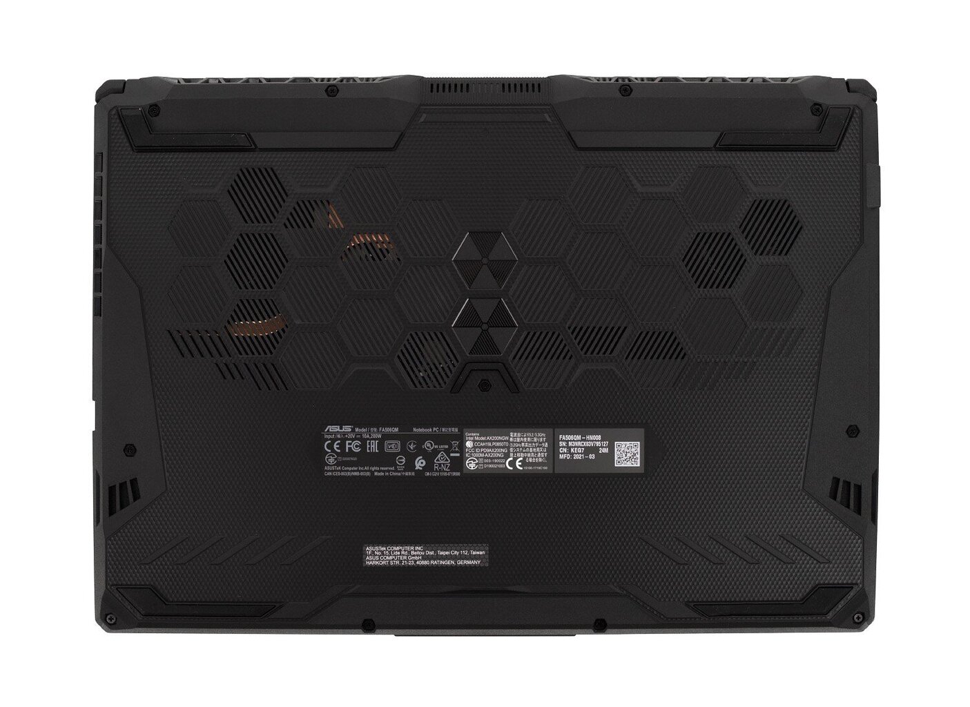 Asus TUF Gaming A15 FA506NC-HN006 (90NR0JF7-M00090) kaina ir informacija | Nešiojami kompiuteriai | pigu.lt