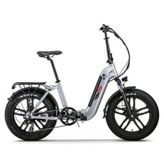 Elektrinis dviratis RKS RV10 20", sidabrinės spalvos цена и информация | Электровелосипеды | pigu.lt
