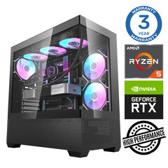 INTOP Ryzen 5 7500F 64GB DDR5 1TB SSD M.2 NVME RTX4070 SUPER 12GB no-OS цена и информация | Стационарные компьютеры | pigu.lt