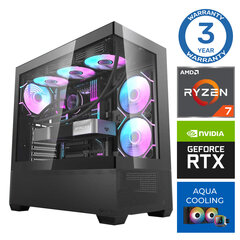 INTOP AQUA Ryzen 7 7700X 32GB DDR5 1TB SSD M.2 NVME RTX4070 SUPER 12GB no-OS цена и информация | Стационарные компьютеры | pigu.lt