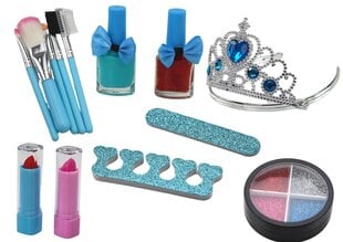 Kosmetikos ir manikiūro rinkinys lagamine Lean Toys, mėlynas kaina ir informacija | Žaislai mergaitėms | pigu.lt