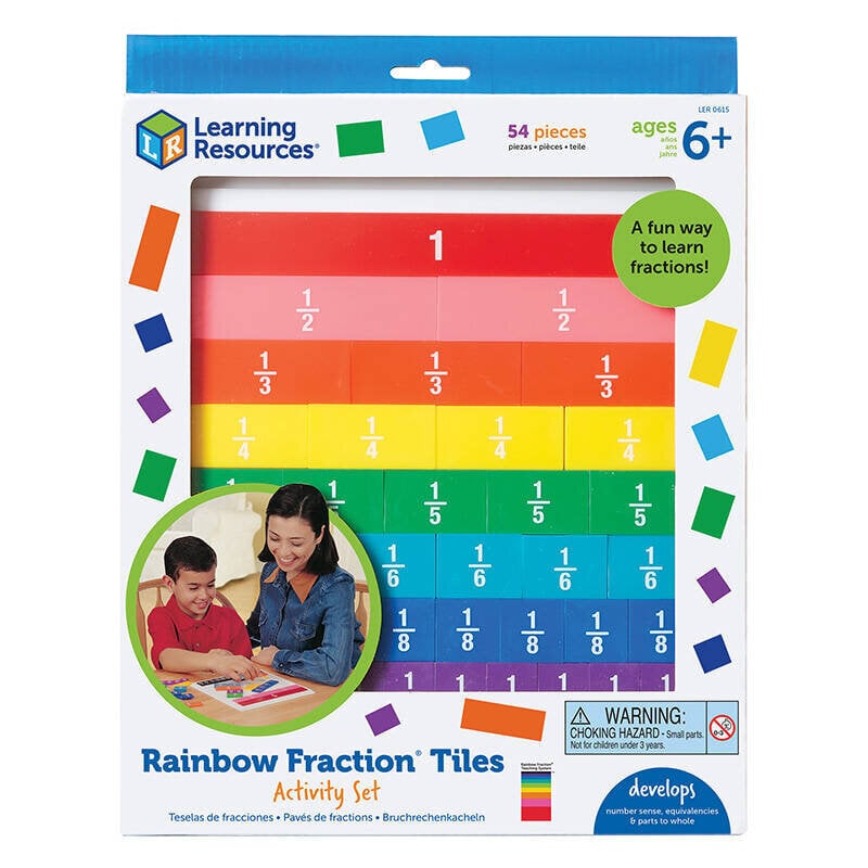 Matematinis žaidimas Learning Resources Rainbow Fraction LER 0615 цена и информация | Lavinamieji žaislai | pigu.lt