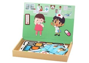 Magnetinių dėlionių rinkinys dėžutėje Gydytojas Lean Toys kaina ir informacija | Lavinamieji žaislai | pigu.lt
