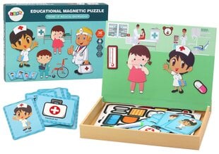 Magnetinių dėlionių rinkinys dėžutėje Gydytojas Lean Toys kaina ir informacija | Lavinamieji žaislai | pigu.lt