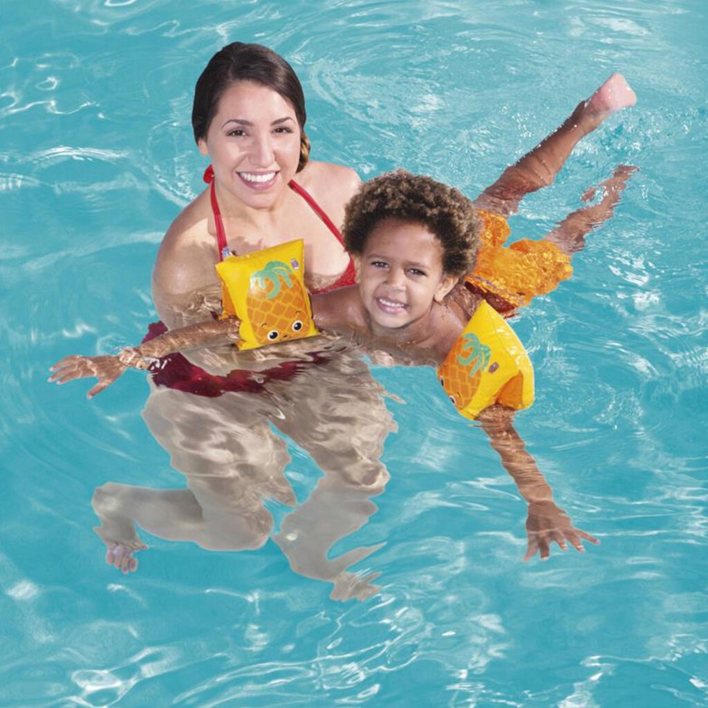 Plaukimo rankovės Bestway, geltonos kaina ir informacija | Plaukimo liemenės ir rankovės | pigu.lt