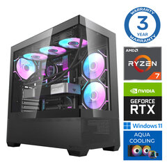 INTOP AQUA Ryzen 7 7700X 32GB DDR5 1TB SSD M.2 NVME RTX4070 SUPER 12GB WIN11 цена и информация | Stacionarūs kompiuteriai | pigu.lt