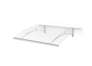 Stogelis Gomez White RAL 9016 Satin akrilo plokštė 150 cm Stogelis kaina ir informacija | Stogeliai virš durų | pigu.lt