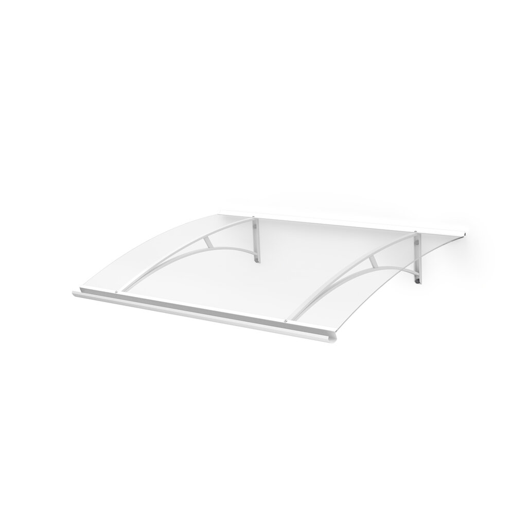 Stogelis Gomez White RAL 9016 Satin akrilo plokštė 150 cm Stogelis kaina ir informacija | Stogeliai virš durų | pigu.lt