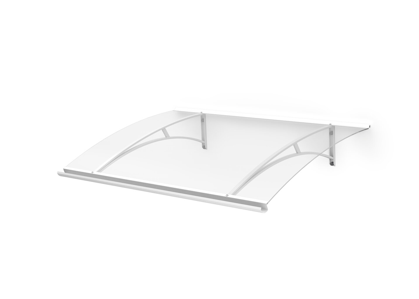 Stogelis Gomez White RAL 9016 Satin akrilo plokštė 120 cm Stogelis kaina ir informacija | Stogeliai virš durų | pigu.lt