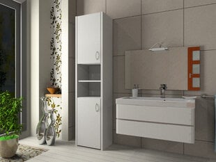 Vonios spintelė Adaś 2D, balta цена и информация | Шкафчики для ванной | pigu.lt
