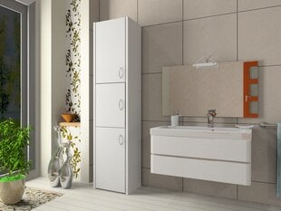 Vonios spintelė Adaś 3D, balta цена и информация | Шкафчики для ванной | pigu.lt
