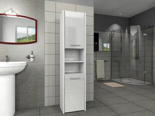 Vonios spintelė Luna 30 2D, balta цена и информация | Шкафчики для ванной | pigu.lt