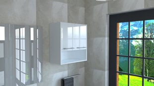 ZUZIA 1P 30/76 Шкаф навесной, белый глянцевый цена и информация | Шкафчики для ванной | pigu.lt