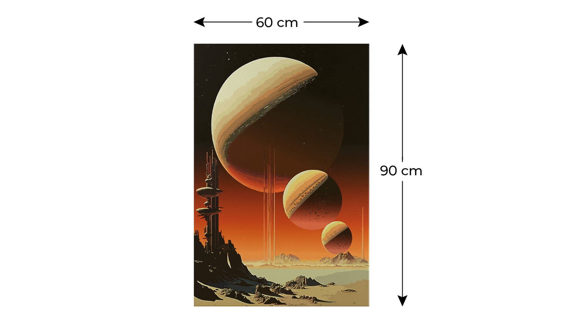 Reprodukcija Trys planetos kaina ir informacija | Reprodukcijos, paveikslai | pigu.lt