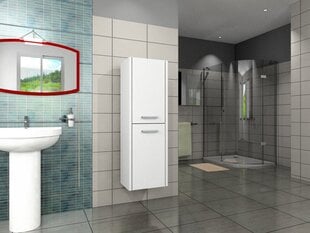 Vonios spintelė Luna W2 4D, balta цена и информация | Шкафчики для ванной | pigu.lt