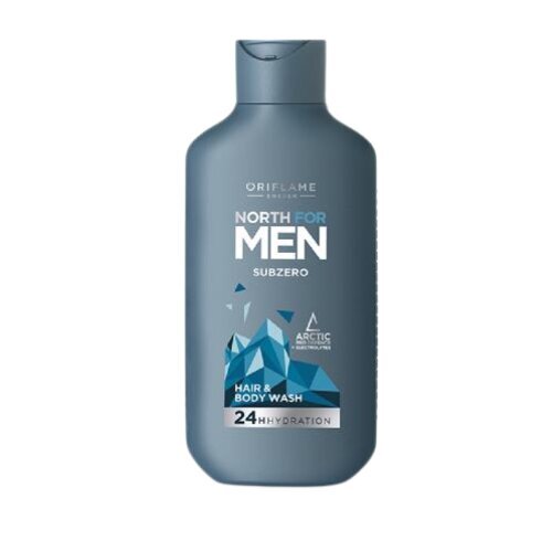 Kūno ir plaukų prausimosi gelis vyrams Oriflame North For Men Subzero, 250 ml kaina ir informacija | Dušo želė, aliejai | pigu.lt