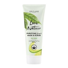 Valomoji kaukė ir šveitiklis Oriflame 2in1 Love Nature, 75 ml kaina ir informacija | Veido prausikliai, valikliai | pigu.lt