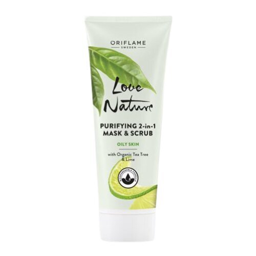 Valomoji kaukė ir šveitiklis Oriflame 2in1 Love Nature, 75 ml цена и информация | Veido prausikliai, valikliai | pigu.lt