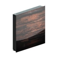 Magnetinė raktų spintelė Dark wood 30x30 cm цена и информация | Сейфы | pigu.lt
