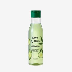 Oriflame Love Nature Очищающий гель для душа с органическим зеленым чаем и огурцом цена и информация | Масла, гели для душа | pigu.lt