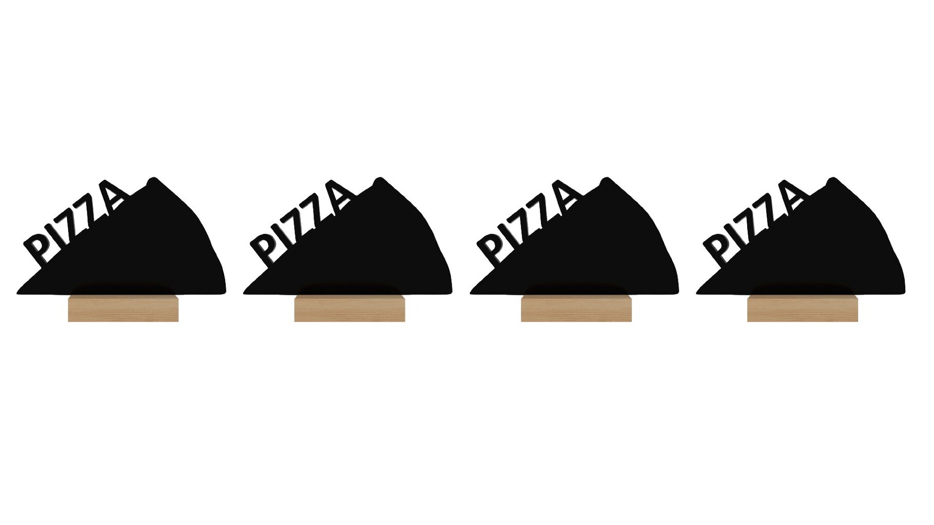 Dvipusė kreidos lenta Pizza Allboards, 20x12 cm, 4 vnt. kaina ir informacija | Kanceliarinės prekės | pigu.lt