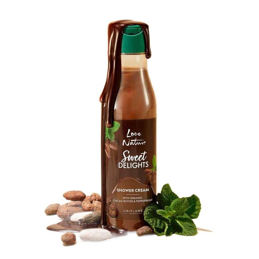 Dušo želė Oriflame Love Nature Sweet Delights, su kakavos sviestu, 250 ml kaina ir informacija | Dušo želė, aliejai | pigu.lt