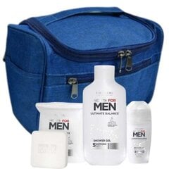 Kūno priežiūros rinkinys Oriflame North for Men Ultimate Balance vyrams: dezodorantas + dušo želė + muilas + kosmetinė kaina ir informacija | Dušo želė, aliejai | pigu.lt