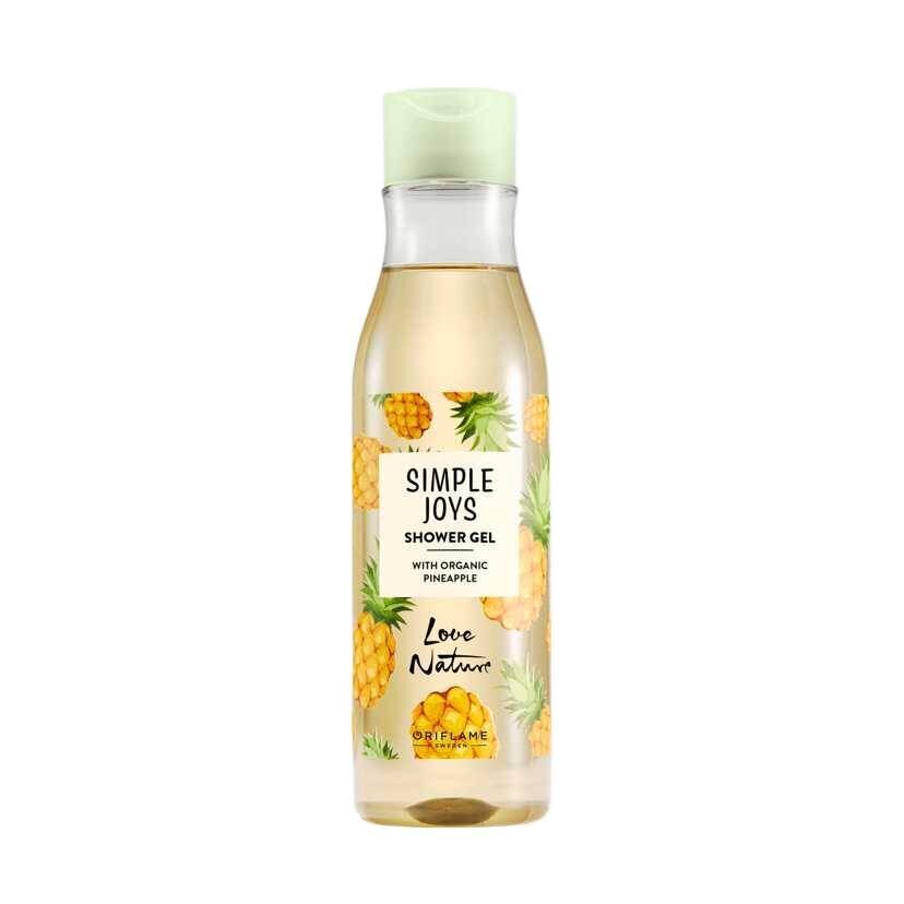 Dušo gelis Oriflame Simple Joys Love Nature Shower Gel With Organic Pineapple, 250 ml kaina ir informacija | Dušo želė, aliejai | pigu.lt