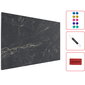 Sieninė lenta MetalBoards Black Marmur, 60x40 kaina ir informacija | Kanceliarinės prekės | pigu.lt