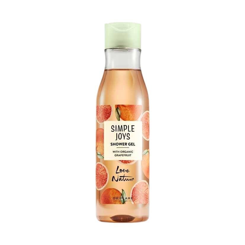 Dušo gelis Oriflame Simple Joys Love Nature Shower Gel With Organic Grapefruit, 250 ml kaina ir informacija | Dušo želė, aliejai | pigu.lt