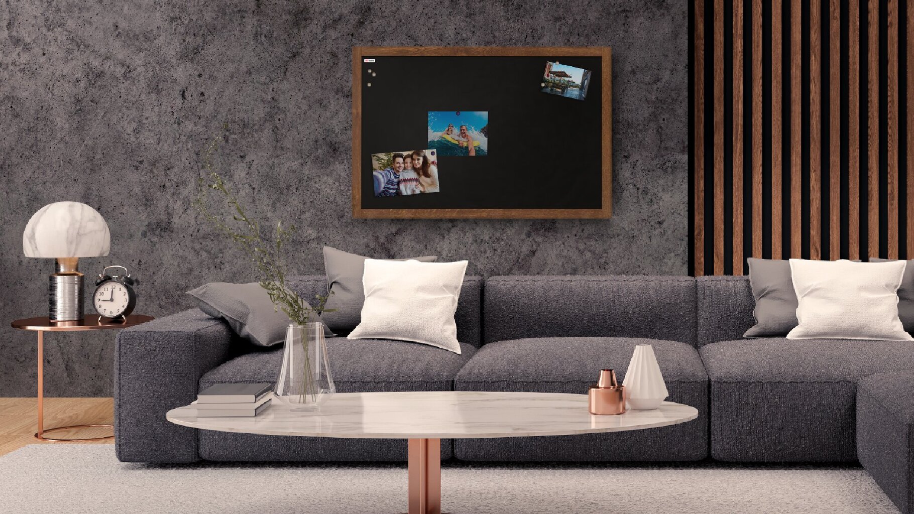 Magnetinė kreidinė lenta su mediniu rėmu Allboards, 90x60 cm цена и информация | Kanceliarinės prekės | pigu.lt