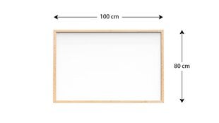 Magnetinė lenta su mediniu rėmu Allboards, 100x80 cm цена и информация | Канцелярские товары | pigu.lt