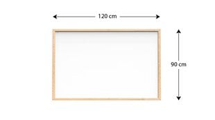 Magnetinė lenta su mediniu rėmu Allboards, 120x90 cm цена и информация | Канцелярские товары | pigu.lt