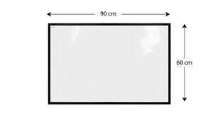 Magnetinė lenta su juodu rėmeliu, 90x60 cm цена и информация | Канцелярские товары | pigu.lt