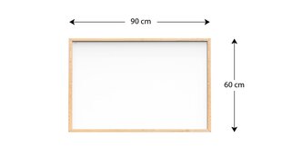 Magnetinė lenta su mediniu rėmeliu, 90x60 cm kaina ir informacija | Kanceliarinės prekės | pigu.lt