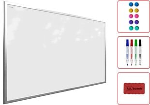 Magnetinė lenta su sidabriniu rėmu Allboards, 90x60 cm цена и информация | Канцелярские товары | pigu.lt
