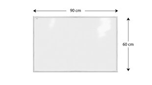 Magnetinė lenta su baltu rėmeliu, 90x60 cm цена и информация | Канцелярские товары | pigu.lt