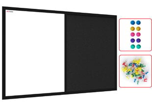 Kamštinė magnetinė lenta Combi, juoda, 60x40 cm kaina ir informacija | Kanceliarinės prekės | pigu.lt