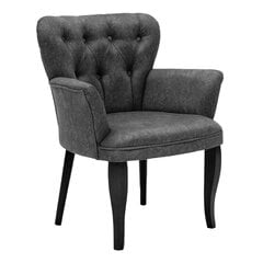 Fotelis Kalune Design Paris Black Wooden, pilkas/juodas цена и информация | Кресла в гостиную | pigu.lt
