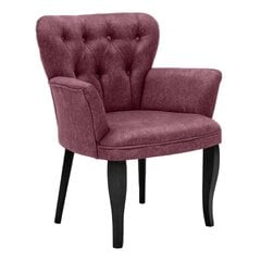 Fotelis Kalune Design Paris Black Wooden, rožinis/juodas цена и информация | Кресла в гостиную | pigu.lt