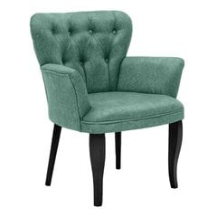 Fotelis Kalune Design Paris Black Wooden, žalias/juodas цена и информация | Кресла в гостиную | pigu.lt